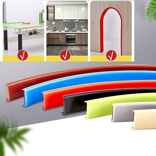 6m U-Shape Furniture Edge Banding, Self-Adhesive TPE Flexible Edge Guard Edge Trim, U-Channel Edge Banding for Labelling, Car Doors, Table Corners, Plywood, Edge Protector（Beige-18mm）
