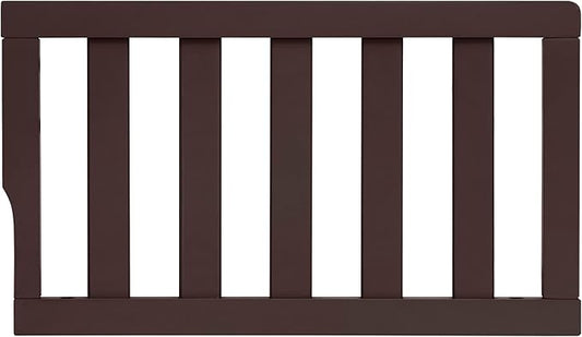 Dream On Me Toddler Guard Rail for Convertible Crib, Solid Wood Bed Rail for Toddler Bed Conversion, Chocolate Chip