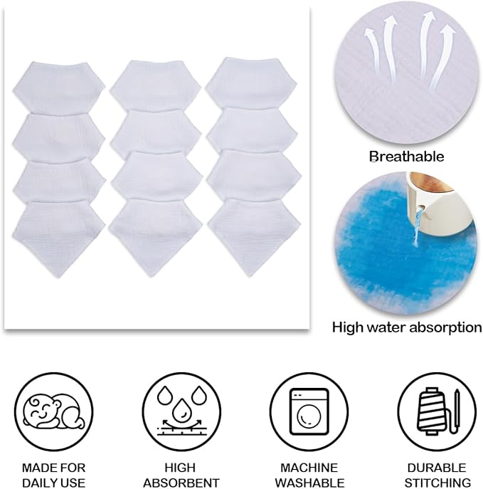 Maiwa Cotton Bandana Drool Bibs for Baby Girl Boys for Drooling and Teething for 8 Pack