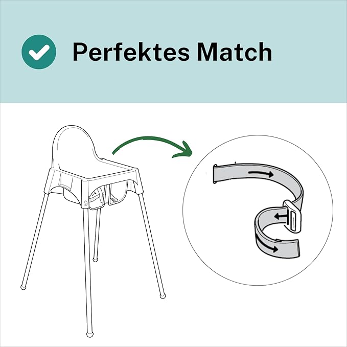 High Chair Straps Compatible with IKEA ANTILOP (1 Piece)