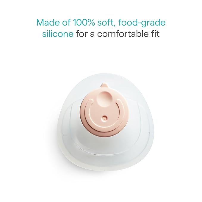 Munchkin Breast Milk Collector Cups with Storage Plug, Food Grade Silicone, BPA Free, 1.5 Ounces - Discreet & Comfortable, Leak Free, Breastfeeding Essential for Postpartum Moms, 1 Pack