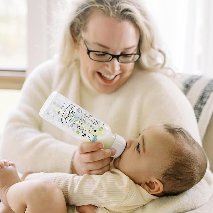Dr. Brown's Natural Flow Anti-Colic Options+ Narrow Baby Bottle, Pig & Frog, 8 oz/250 mL, with Level 1 Slow Flow Nipple, BPA free, 0m+, 2-Pack and Preemie Flow 6-Pack Nipples