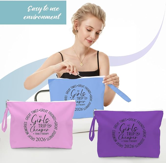 Fokongna 3PCS Girls Trip Gifts Wet Bag Wet Dry Bag Beach Bags Favors, for Swimsuit Toiletry Travel Essentials For Women, Beach Travel Gym for Swimsuit Dirty Diaper Bags