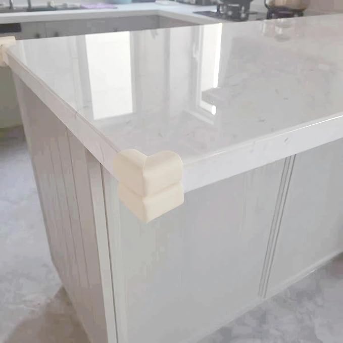 M2cbridge L Shape Extra Thick Furniture Table Edge Protectors Foam (8 Corners(White))