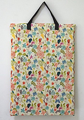 JOBEBE Large Hanging Wet/Dry Cloth Diaper Pail Bag for Reusable Diapers or Laundry (Bloom)