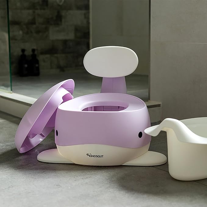 Kindsgut Whale Potty Training Toilet – Ergonomic Toddler Potty for Boys & Girls, Designed in Germany, Non-Slip & Easy Clean, Lilac