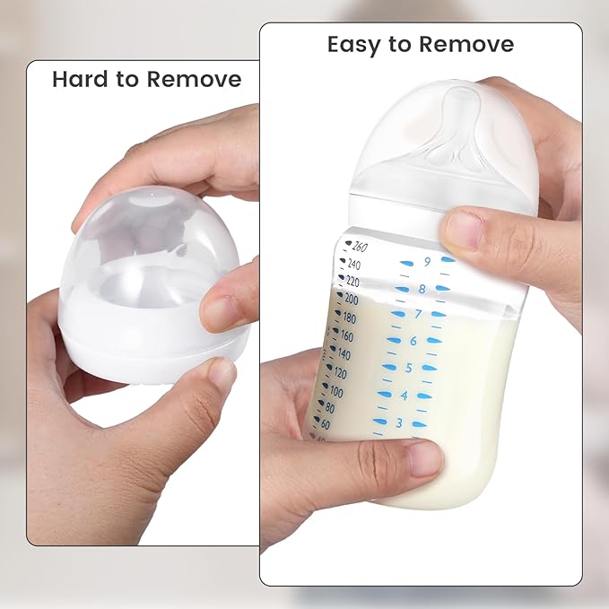 8 Count Baby Bottle Lids Compatible with Philips Avent Baby Bottles, Soft & Safe PP Bottle Caps for Avent Natural Plastic and Glass Bottles, BPA Free Baby Bottle Covers for Philip Avent Glass Bottle