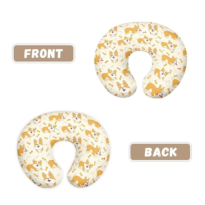 Cute Corgi Girls Boys Nursing Pillow Cover for U-Shaped Feeding Pillow Breastfeeding Super Comfy and Soft for Baby, Baby Mom Essentials, 2 Packs