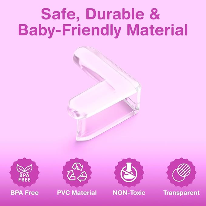 15 Pack Corner Protectors – Large L-Shaped Clear Edge Guards – High-Bond Adhesive Furniture Bumper – Crystal Clear Protectors for Sharp Corners on Tables & Cabinets