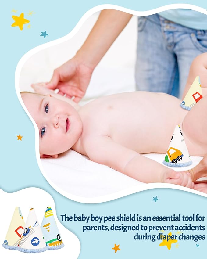 12 PCS Pee Covers Baby Boy, Reusable Pee Peep Teepee Baby Boy, Strong Water Absorption, Diaper Changing Accessory