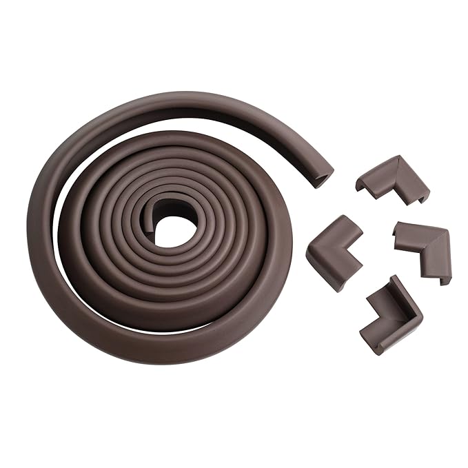Prince Lionheart Table Edge Guard with 4 Corners, Chocolate Brown