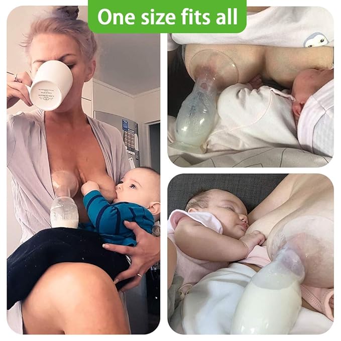 haakaa Silicone Manual Breast Pump with Suction Base and Flower Stopper 100% Food Grade Silicone BPA PVC and Phthalate Free (5oz/150ml) (Orange)