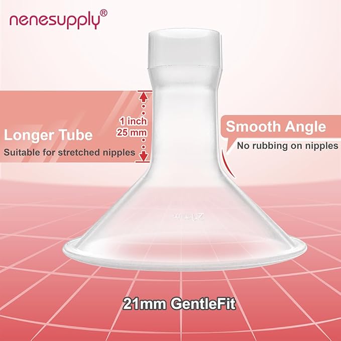 Nenesupply 21mm Flange Breastshield Compatible with Lansinoh Pump Parts and Breastpumps. Replacement to Lansinoh Flange 21mm Breastshield. Work with SignaturePro SmartPump Manual