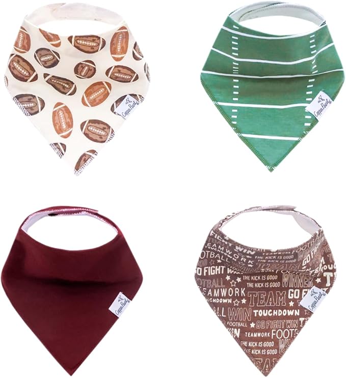 Copper Pearl Baby Bandana Bibs, 4 Pack