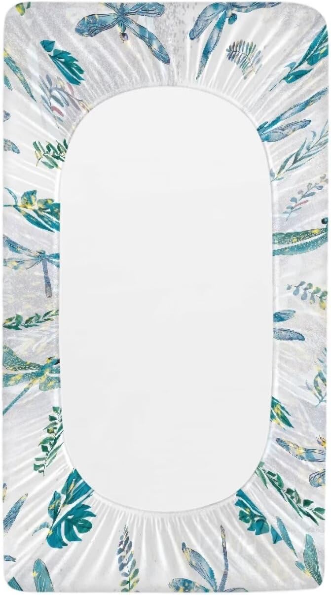 Dragonfly Baby Changing Pad Cover Stretchy Changing Table Cover Breathable Nursery Pad Change Cover Fit 32"x16" Contoured Pad