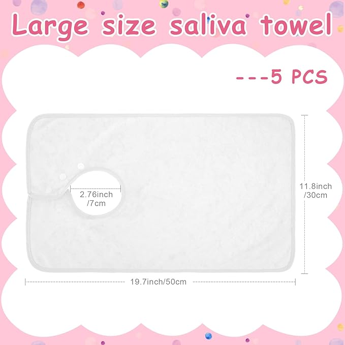 Hercicy Full Coverage Pullover Toddler Baby Bibs Terry Cloth Bibs with Snap Button for 0-4 Years Unisex Feeding Drooling
