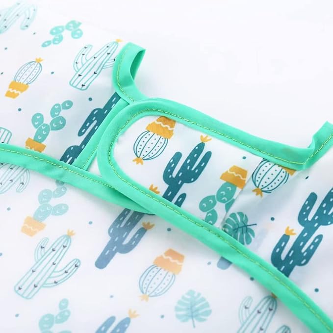 PandaEar (3 Pack Long Sleeve Bibs| Waterproof Full Sleeve Bib for Baby Infant Toddler 6-36 Months