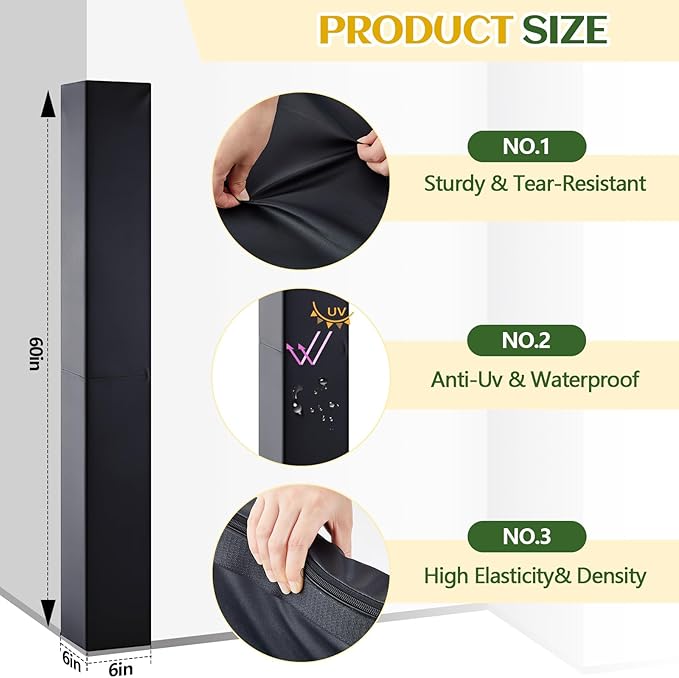 Wonderjune Wall Corner Guards and Edge Protector 6ft Gym Wall Padding Heavy Duty Protective Safety Padding for Gym, Baby, Home, Garages, Kindergarten, Basketball Court, Playrooms, Etc(5ft,Black)