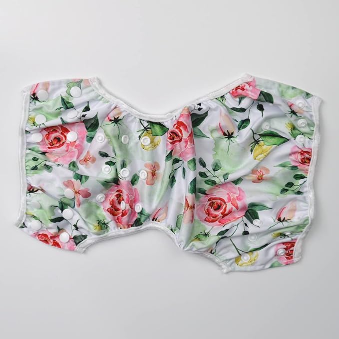 Baby Swim Diaper Nappy Pants Reusable Adjustable 6 Months to 3 Years Old for Girls Large (Large, Floral)