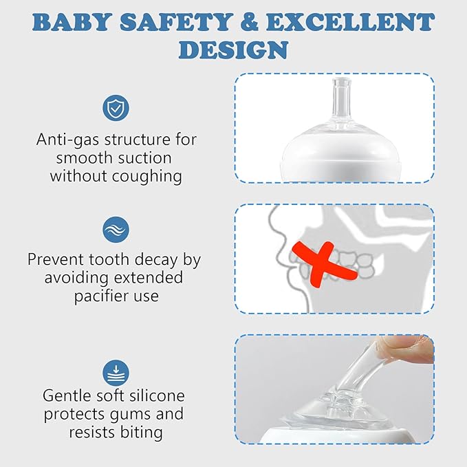 Sippy Straw Nipples for Philips Avent Natural Baby Bottles – Soft Silicone Trainer Nipple for 8M+ Babies, BPA-Free, Spill-Resistant, Pack of 4