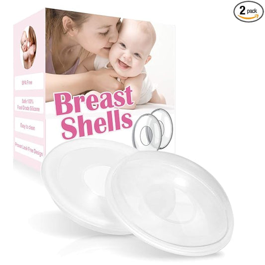 YIYEE Breast Shells Milk Saver for Breastfeeding, 2 Pack BPA Free Breast Shield Nursing Cups Protect Sore Nipples Breast Milk Collection Shells