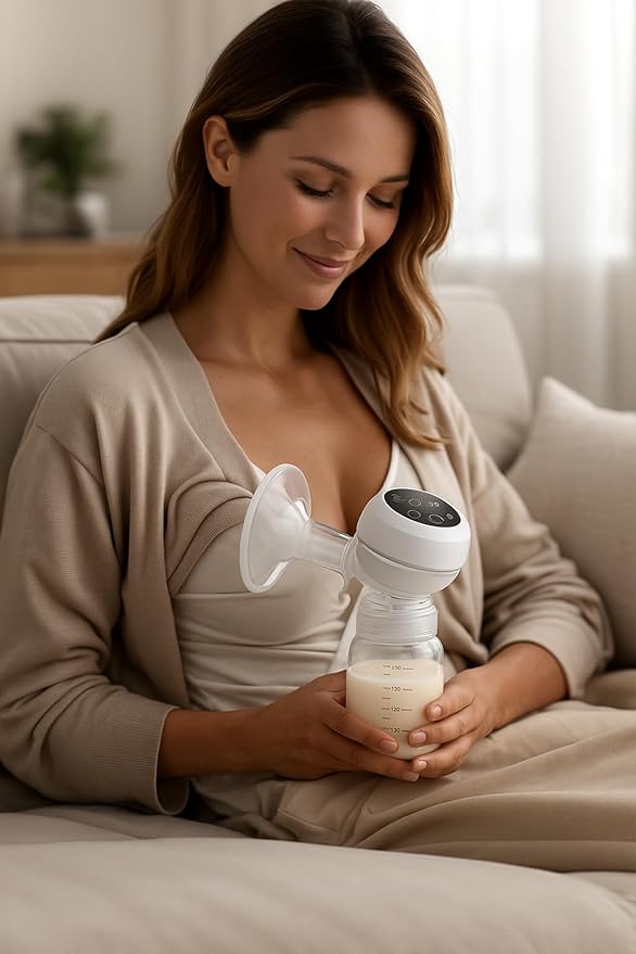 Wearable Electric Breast Pump, Hands-Free & Portable – Quiet, 4 Modes, 9 Suction Levels, Rechargeable Breast Pump for Busy Moms