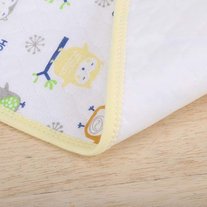 Soft Cotton Portable Travel Diaper Changing Pad for Babies and Newborns, Yellow