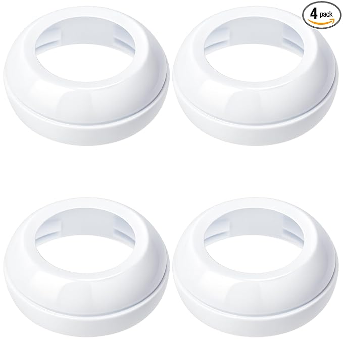 Replacement Nipple Collar Rings Compatible with Philips Avent Natural Baby Bottles, Fits 4oz, 9oz, 11oz Plastic & Glass, BPA-Free, Secure Latch, Leak-Proof Screw Cap Ring, 4-Pack