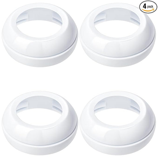 Replacement Nipple Collar Rings Compatible with Philips Avent Natural Baby Bottles, Fits 4oz, 9oz, 11oz Plastic & Glass, BPA-Free, Secure Latch, Leak-Proof Screw Cap Ring, 4-Pack