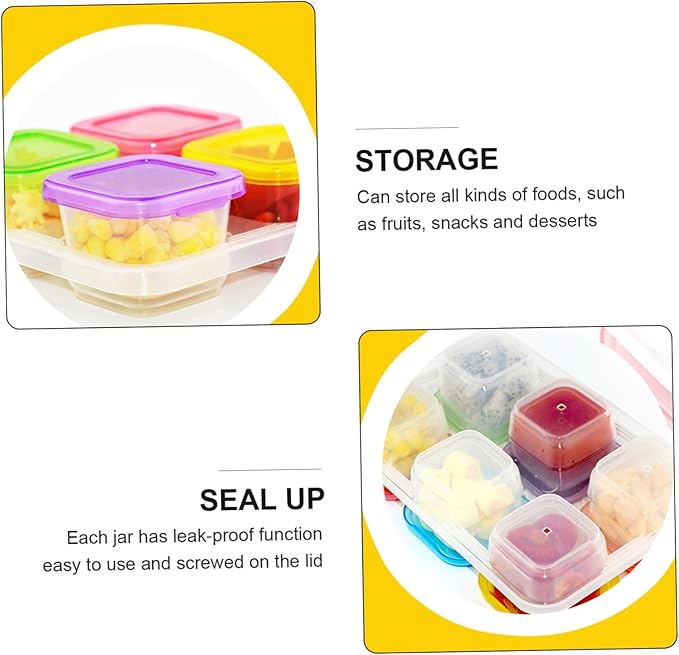 Toddmomy 1 Food Storage Boxes with Lids Microwave Safe Containers Portable Snacks Jars for Food Cases for Healthy Meals the Go