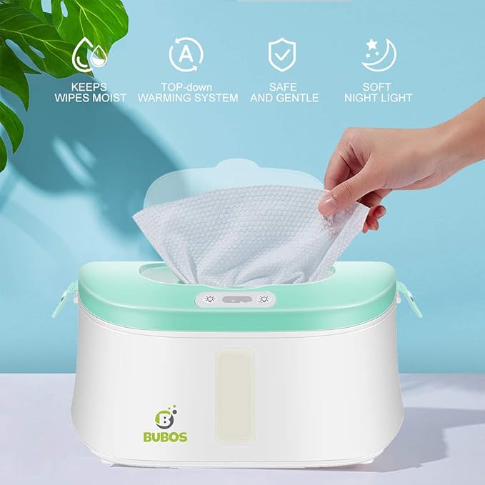 Bubos Upgraded Baby Wipe Warmer and Wet Wipes Dispenser with Advanced LED Night Light