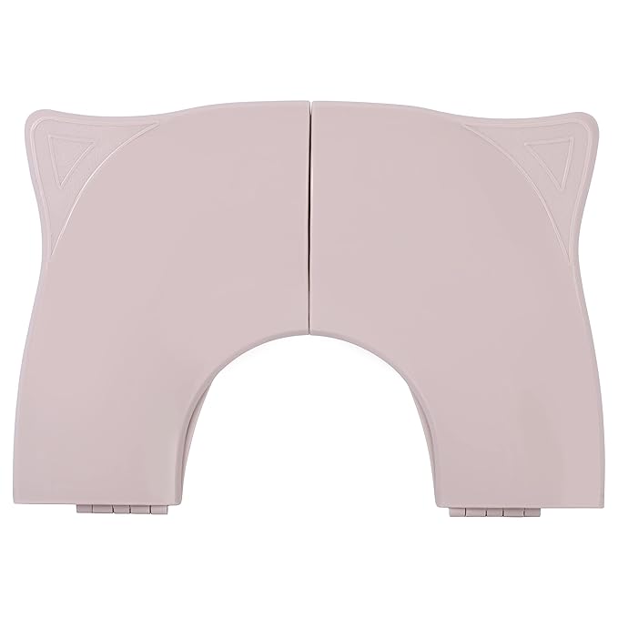 THREE LITTLE TOTS - Modern and Safe Portable Potty Seat, Blush Pink Folding Travel Potty Training Seat for Girls and Boys, Fits Round and Oval Toilets, On The go or at Home, Includes Travel Bag