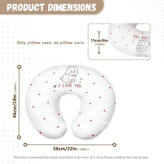 Dogspot Nursing Pillow Cover, Ultra Soft Comfortable Newborn Nursing Pillow Case Breathable Soft Slipcover for Baby Boy Girl