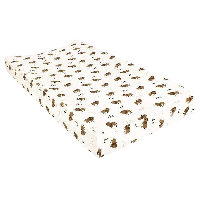 Hudson Baby Unisex Baby Changing Pad Cover, Wild Buffalo, One Size
