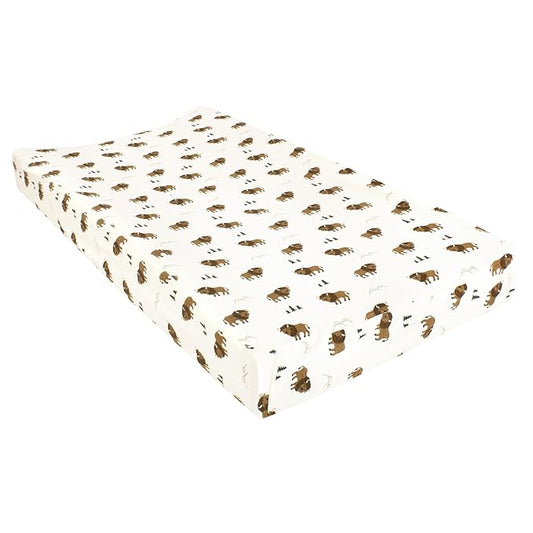 Hudson Baby Unisex Baby Changing Pad Cover, Wild Buffalo, One Size