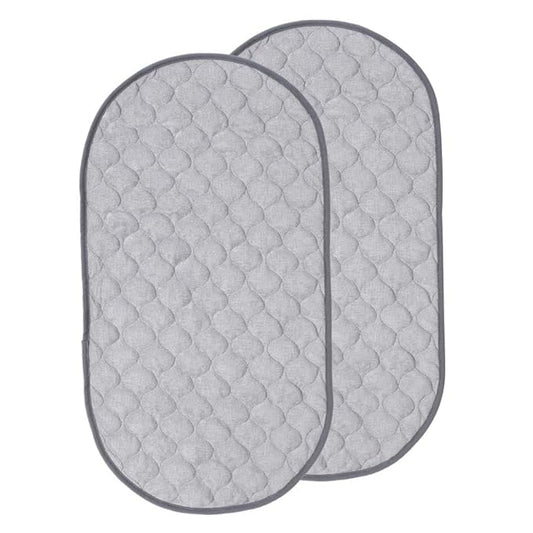 Thicker Waterproof Changing Pad Liners Cotton Changing Table Cover Liners 2 Count 13" X 27"(Elliptical Gray)