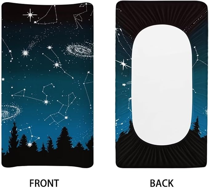 Galaxy Change Pad Covers, Reusable Baby Diaper Change Table Covers Waterproof Baby Changing Pad Cover Machine Washable