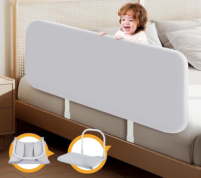 Toddler Bed Rails for Travel - Baby Guard Bed Rail Portable for Crib, Twin, Queen, Full, King Size Beds - Easy to Assemble, Safety Bed Side Rail for Toddlers and Kids （78.74 Inch）