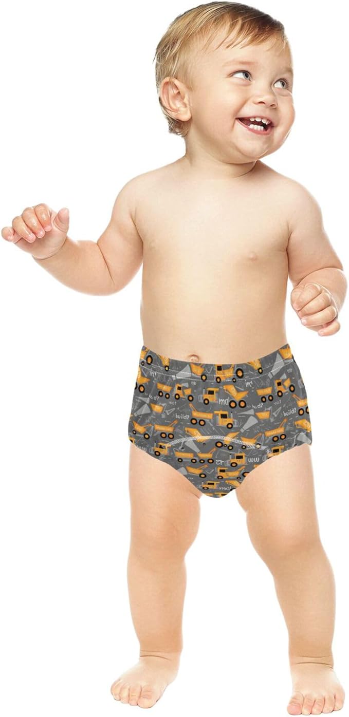 Baby Girls Sleep Training Pants Absorb Water Training Underpants for 5T Construction Trucks and Wheelbarrow Pattern