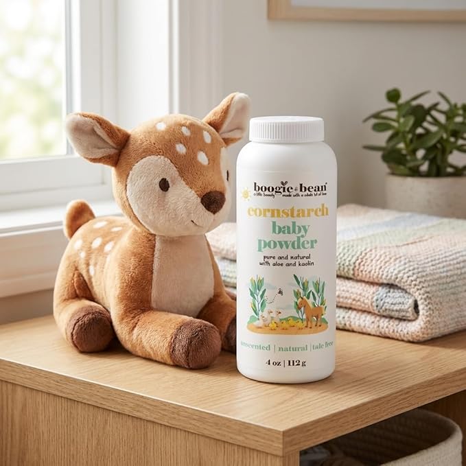 Unscented Baby Powder Talc Free, Natural and Fragrance Free Baby Powder for Body