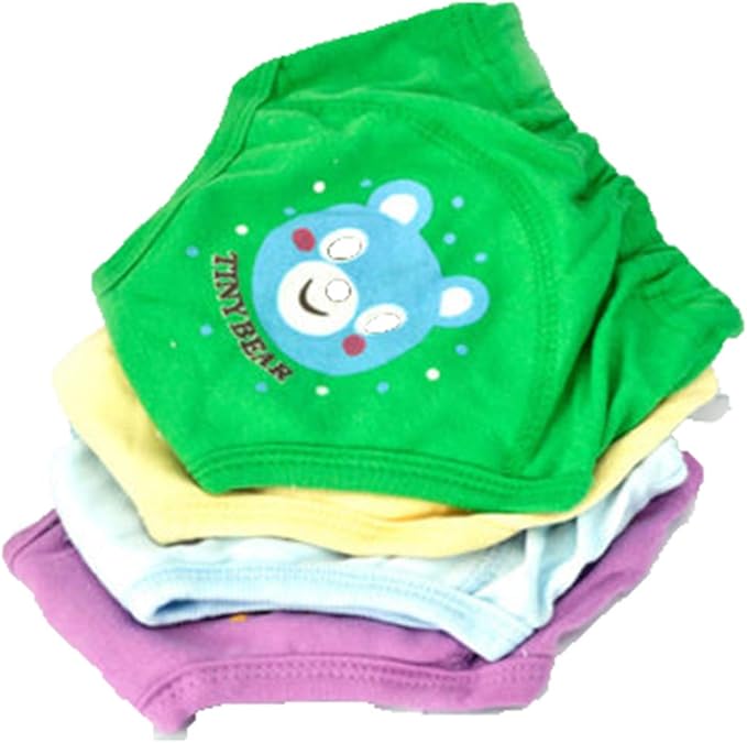 4 X Baby Toddler Girls Cute 4 Layers Waterproof Potty Training Pants Reusable 4Pcs Set