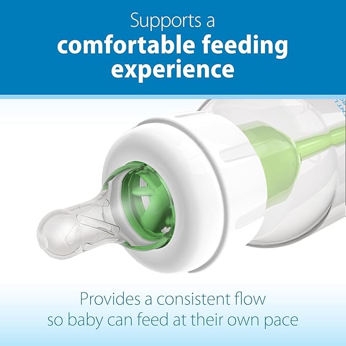 Dr. Brown's Anti-Colic Options + Narrow Glass Baby Bottle with Level 1 Slow Flow Nipple, BPA-Free, 0m+, 4 oz/120mL, 4-Pack + 8oz/250mL, 4-Pack