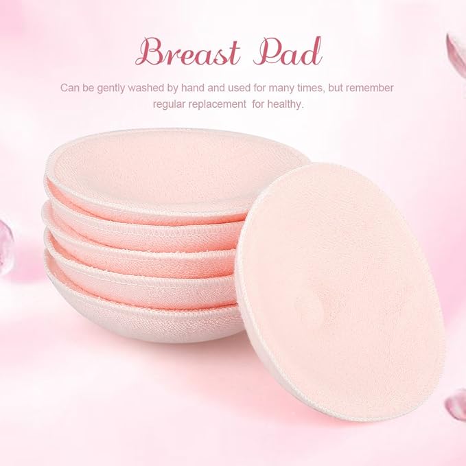 for Breastfeeding Absorbent Nursing Pads , 6 Pack Washable and Reusable Soft Cotton Pads , Absorbent Pads