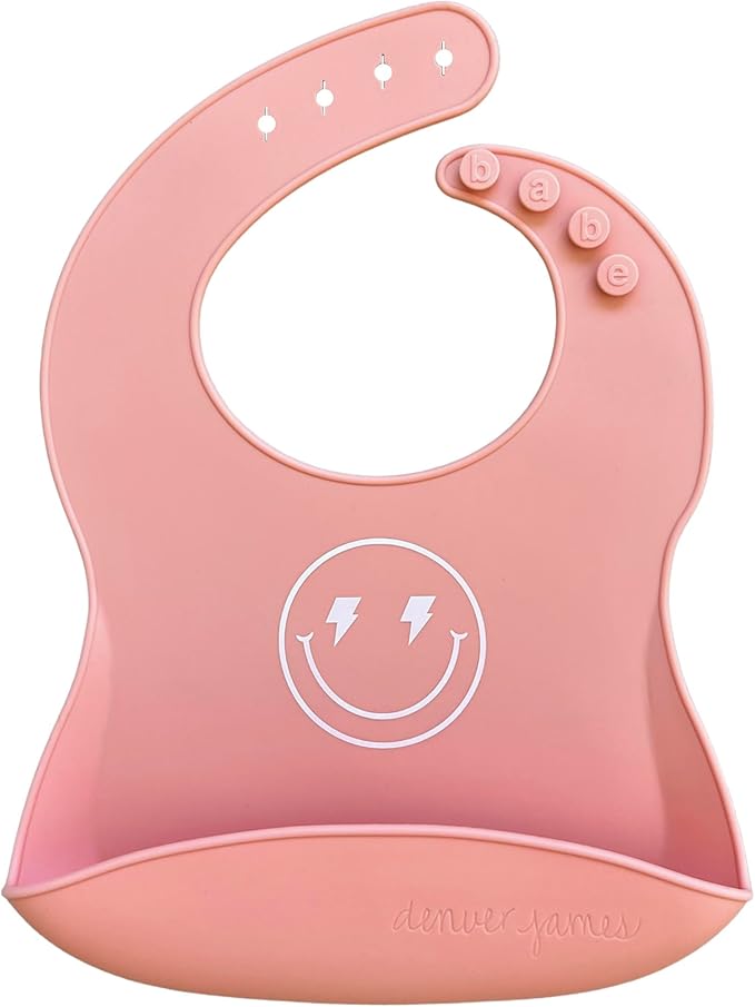 Denver James Silicone Feeding Bibs | Dishwasher Safe. Waterproof. Adjustable.