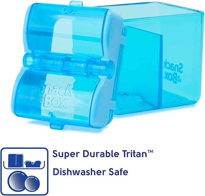 Precidio Design Snack in the Box NEW Little Finger-Friendly Eco-Friendly Reusable Snack Container (Blue) 1001BL