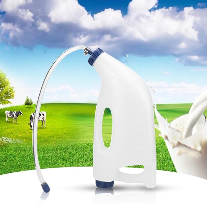 4L Calf Bottle Feeding High Capacity Calf Milk Feeder Bottle Nursing Bottle Feeding Nipple Sheep Lamb Bottle Holder