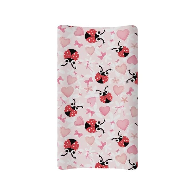 Ladybug Changing Pad Cover for Baby Soft Comfy Diaper Change Table Covers with Elastic Edge Breathable Cradle Mattress Sheets for All Season Gift for Holiday