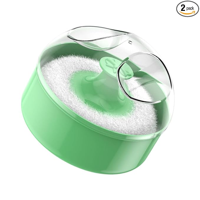 Powder Puff with Case Body Cosmetic Empty Loose Powder Box Container Body Powder Puff