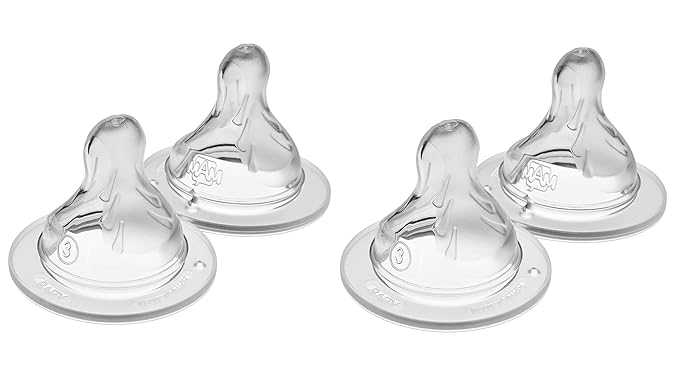 MAM Easy Active Baby Bottle, Switch Between Breast and Clean, 4+ Months, Boy & Bottle Nipples Fast Flow Level 3, SkinSoft Silicone for Baby Bottles
