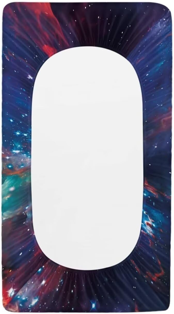 Rainbow Cloud Galaxy Changing Pad Covers, Stain Resistant Baby Diaper Change Table Covers Soft Change Sheet for Newborn Baby Boys Girls Machine Washable